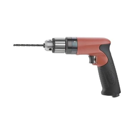 Sioux Tools Pistol Grip Drill, NonReversible, ToolKit Bare Tool, 38 Chuck, Keyless Chuck, 6000 RPM, 06 hp, SDR6P60NK3